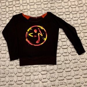 Off the shoulder Zumba shirt